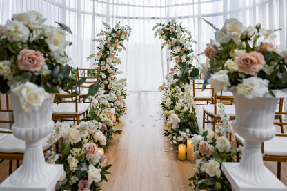 THE EMMA FLORAL PEDESTALS AND URNS SET