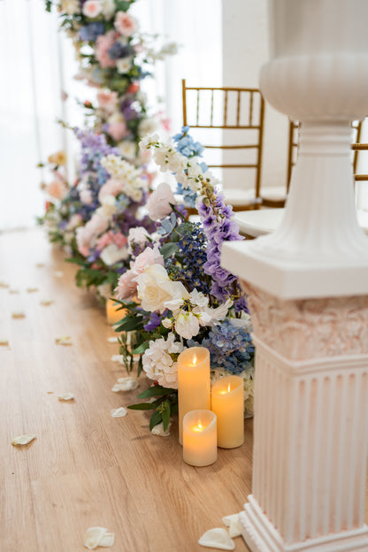 THE LEIA FLORAL PEDESTALS AND URNS SET