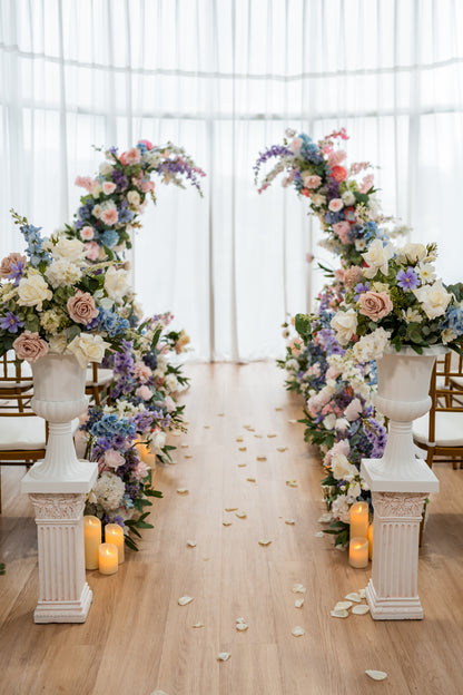 THE LEIA FLORAL PEDESTALS AND URNS SET