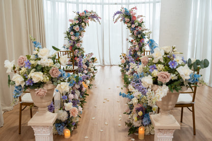 THE LEIA FLORAL PEDESTALS AND URNS SET