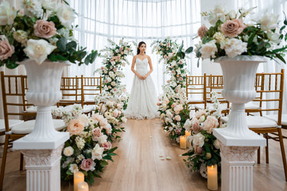 THE REIA FLORAL PEDESTALS AND URNS SET